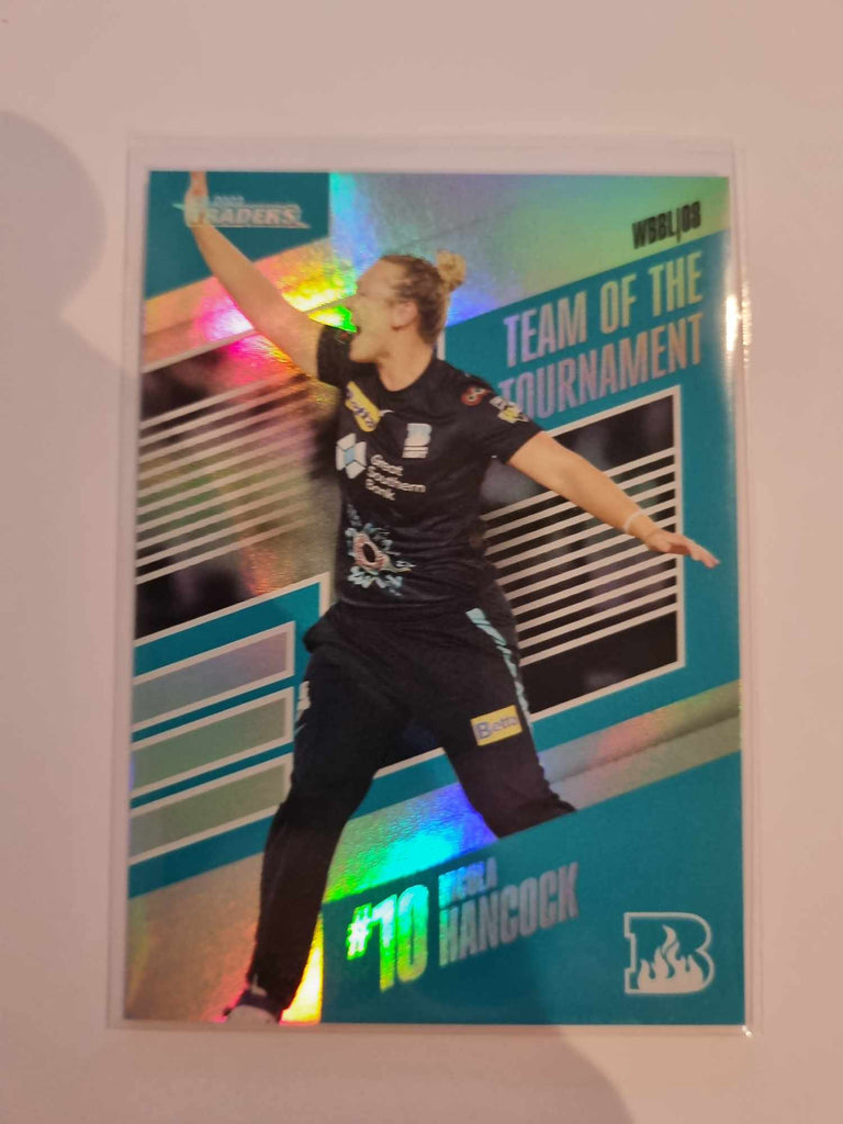 2023 Cricket Australia trading cards. 22/23 Team of the Tournament featuring Nicola Hancock of the Heat.