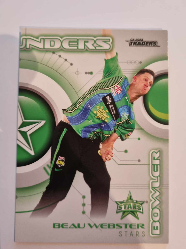 2023 Cricket Australia trading cards. All-Rounders insert series featuring Beau Webster of the Stars.