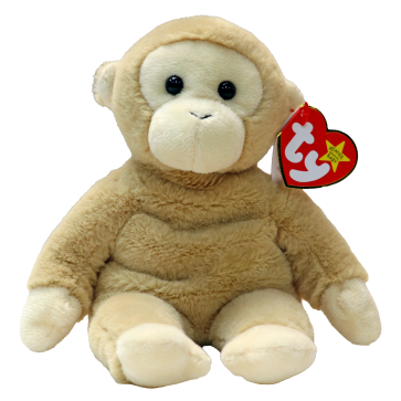 TY Beanie Bellies Bongo the Tan Monkey in regular size.