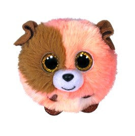 Mandarin the Orange Spotted Dog in Puffies size from TY Beanie Boos.
