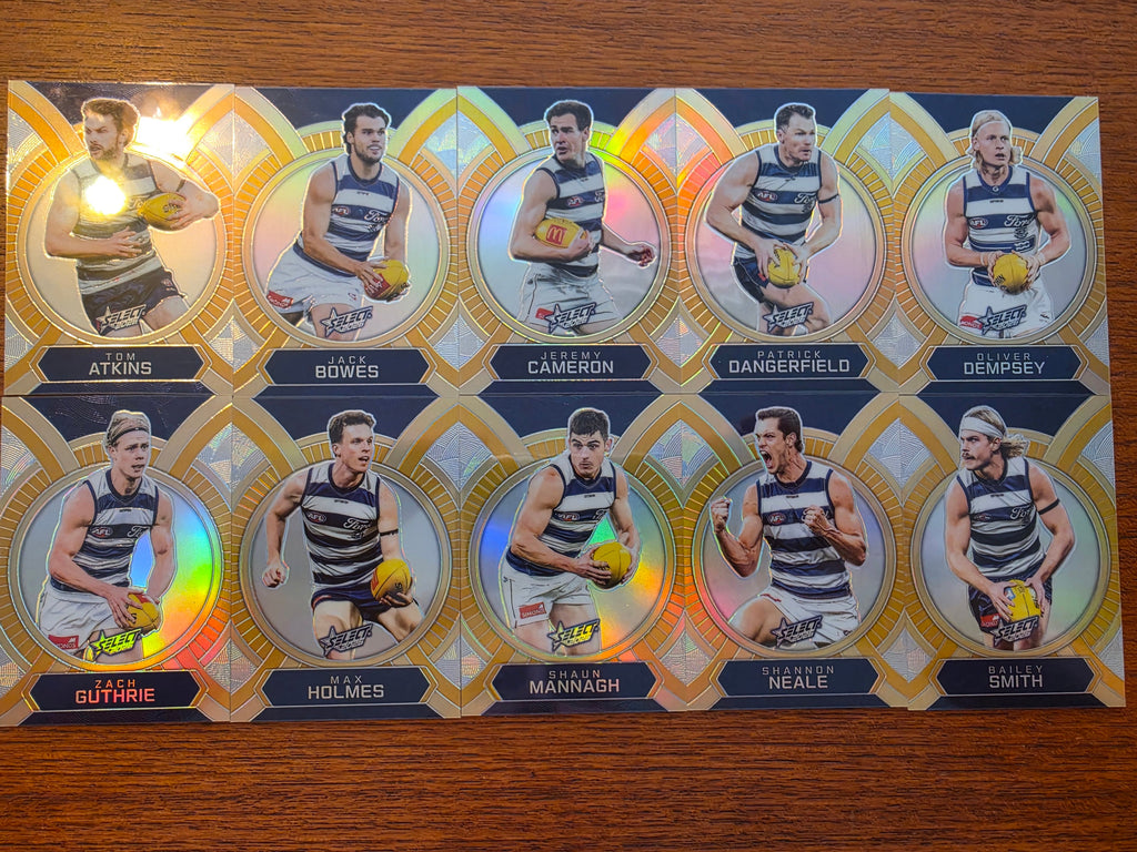 2026 AFL Footy Stars Luminous Base Team Set - Geelong Cats (10 Cards)