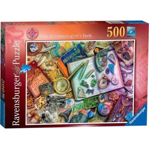 500 Pieces - The Archaeologists Desk - Ravensburger Jigsaw Puzzle
