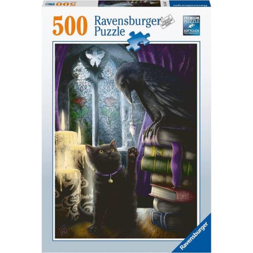 500 Pieces - Black Cat & Raven - Ravensburger Jigsaw Puzzle