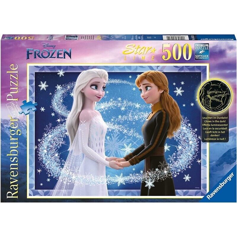 500 Pieces - Disney's Frozen - The Sisters Anna & Elsa - Starline - Ravensburger Jigsaw Puzzle