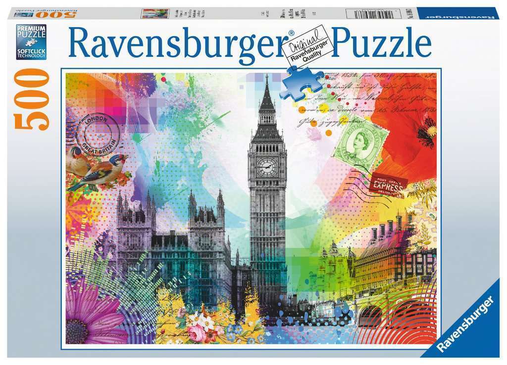 500 Pieces - London Postcard - Ravensburger Jigsaw Puzzle