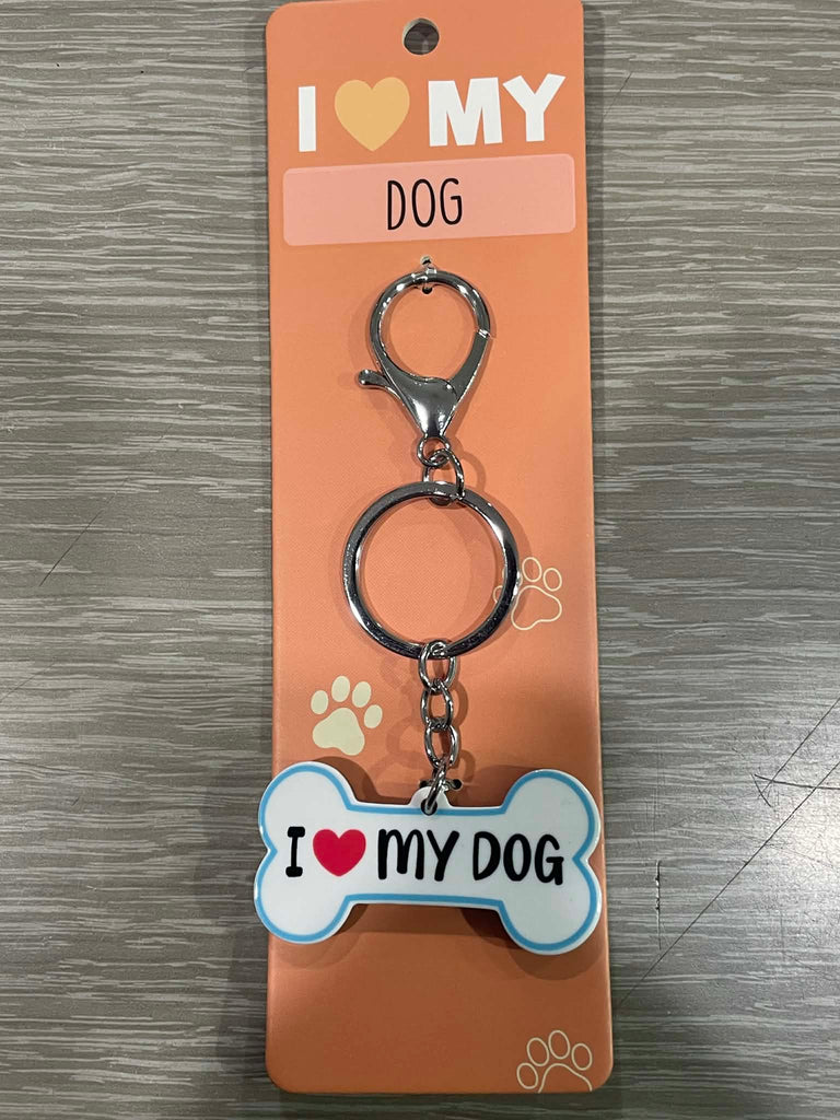 I Love My Dog Keyring | I Love My Cat & Dog Keyrings