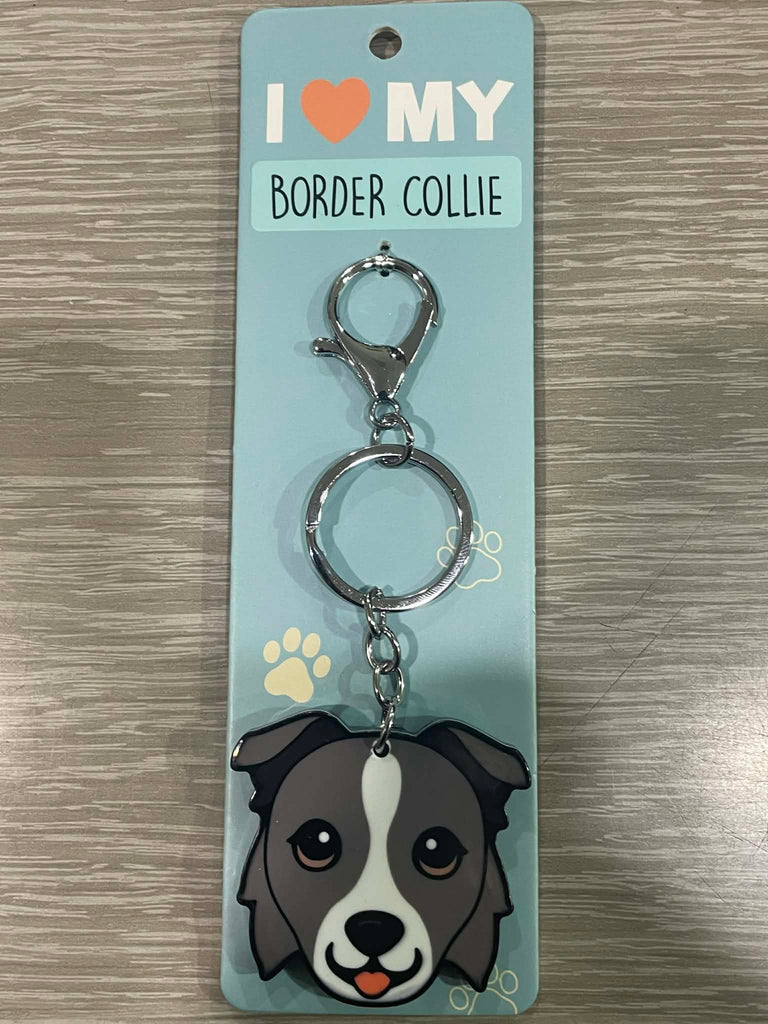 I Love My Border Collie Keyring | I Love My Cat & Dog Keyrings