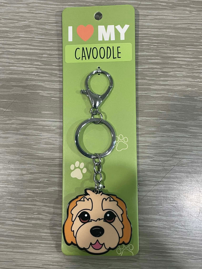 I Love My Cavoodle (Light Brown) Keyring | I Love My Cat & Dog Keyrings