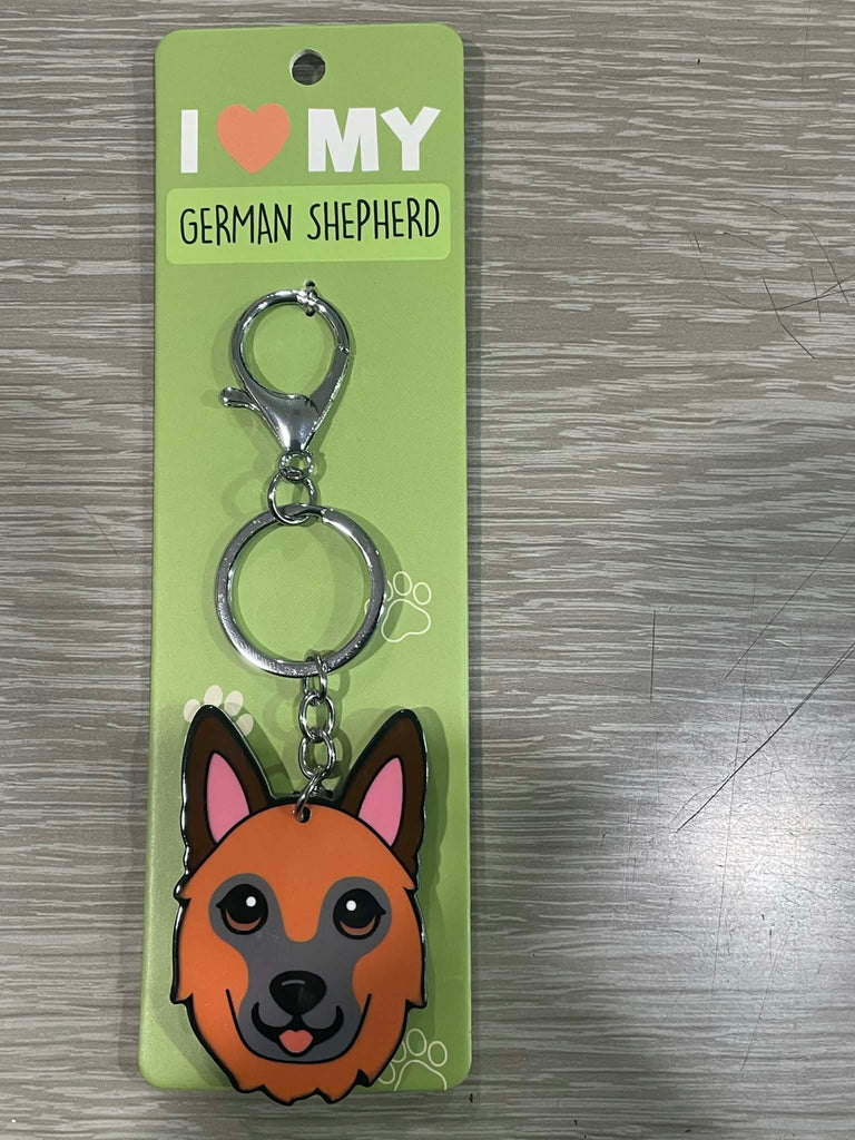 I Love My German Shepherd Keyring | I Love My Cat & Dog Keyrings