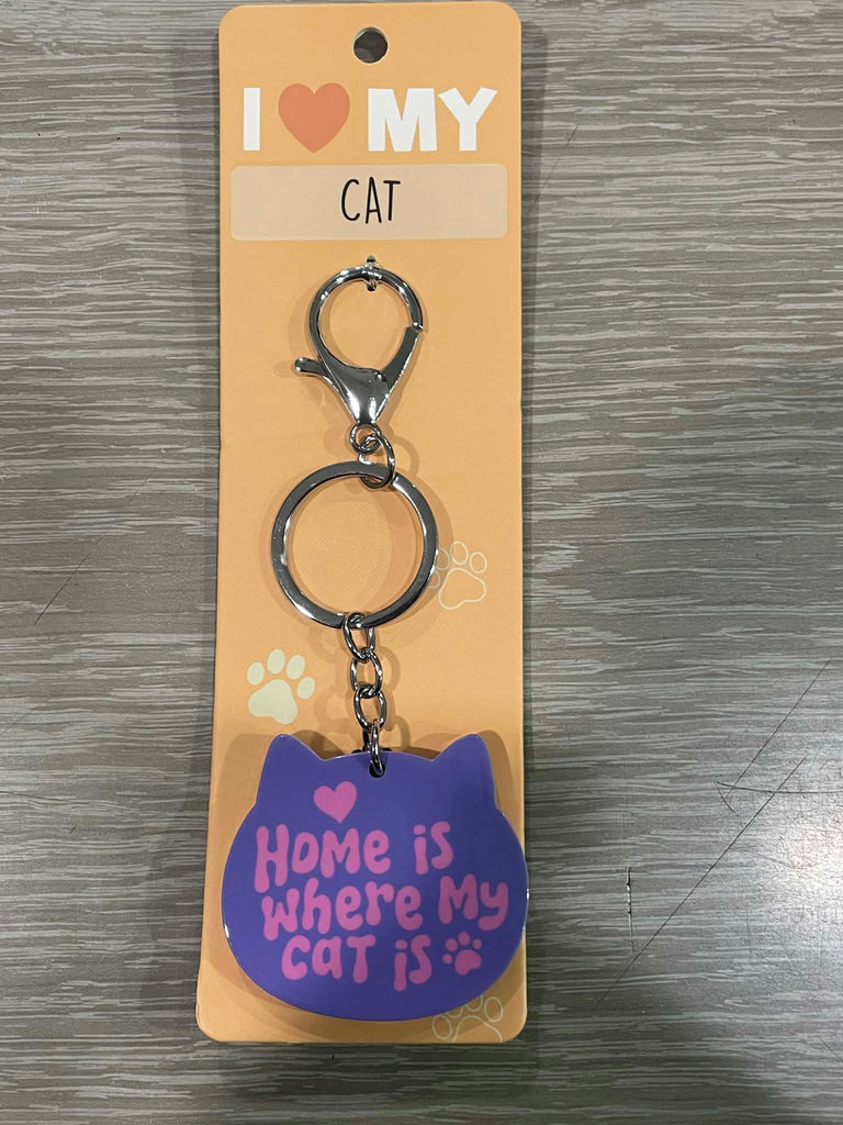 Home is Where My Cat Is Keyring | I Love My Cat & Dog Keyrings