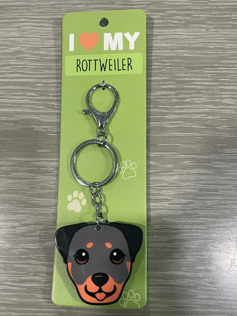 I Love My Rottweiler Keyring | I Love My Cat & Dog Keyrings