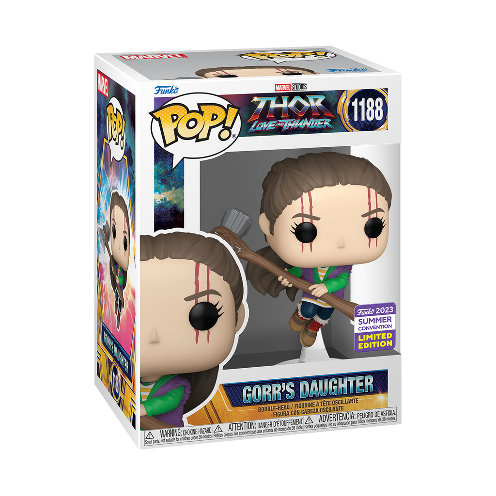 Funko Pop! Vinyl figure of Marvel's Thor 4 character Gorr's Daughter from the SDCC23 release.