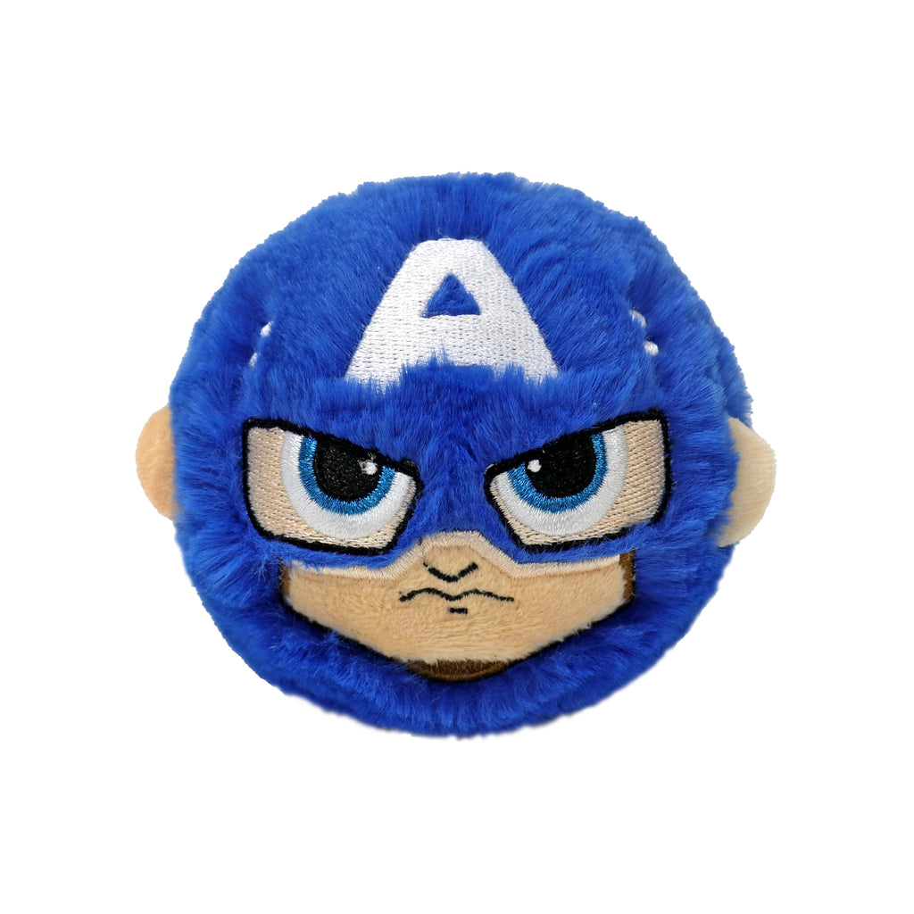Captain America Marvel TY Beanie Bouncer plush toy with large stitched eyes and red, white and blue suit
