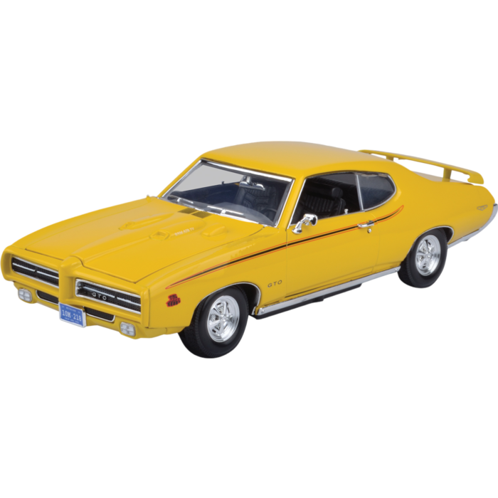 1969 Pontiac GTO Judge Yellow 1:18 Scale Diecast Model Car by Timeless Legends