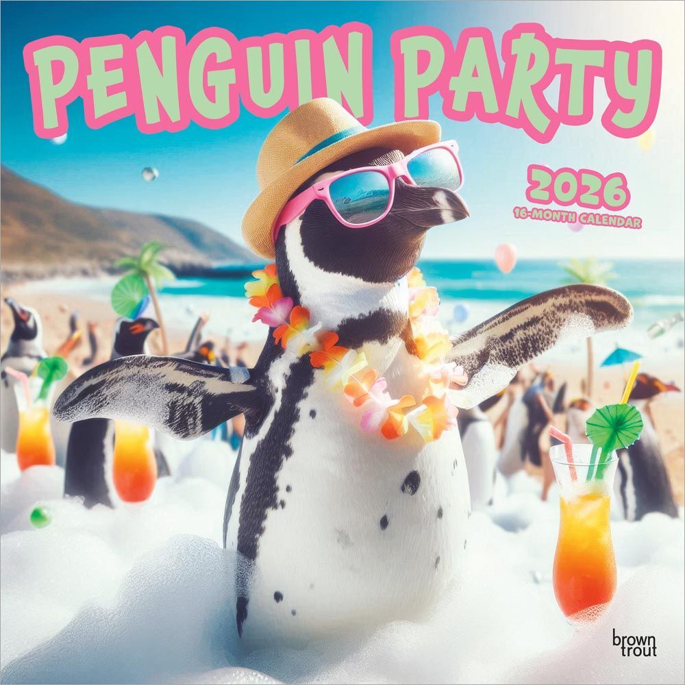 2026 Calendar | Penguin Party | Square 30x30cm