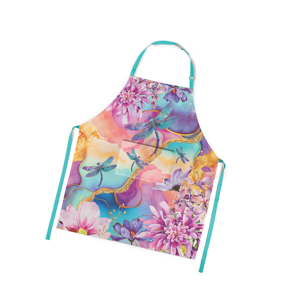 Cotton Apron - Delightful Dragonflies - 70 x 80cm - Lisa Pollock