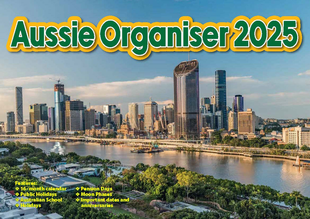 Aussie Organiser 2025 A4 Calendar.