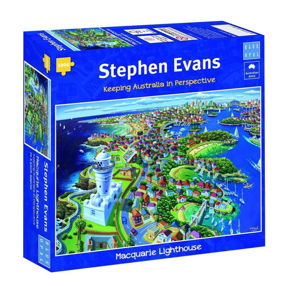 1000 Piece jigsaw puzzle from Blue Opal Australia Artist Stephen Evans. Macquarie Lighthouse.