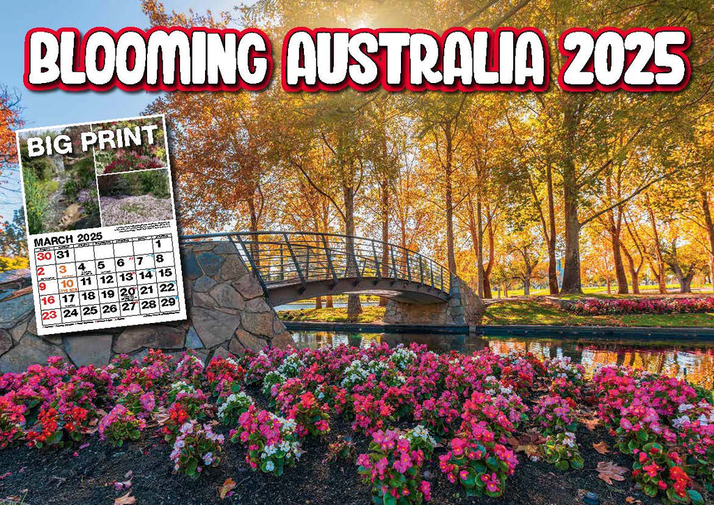 Blooming Australia 2025 big print calendar.