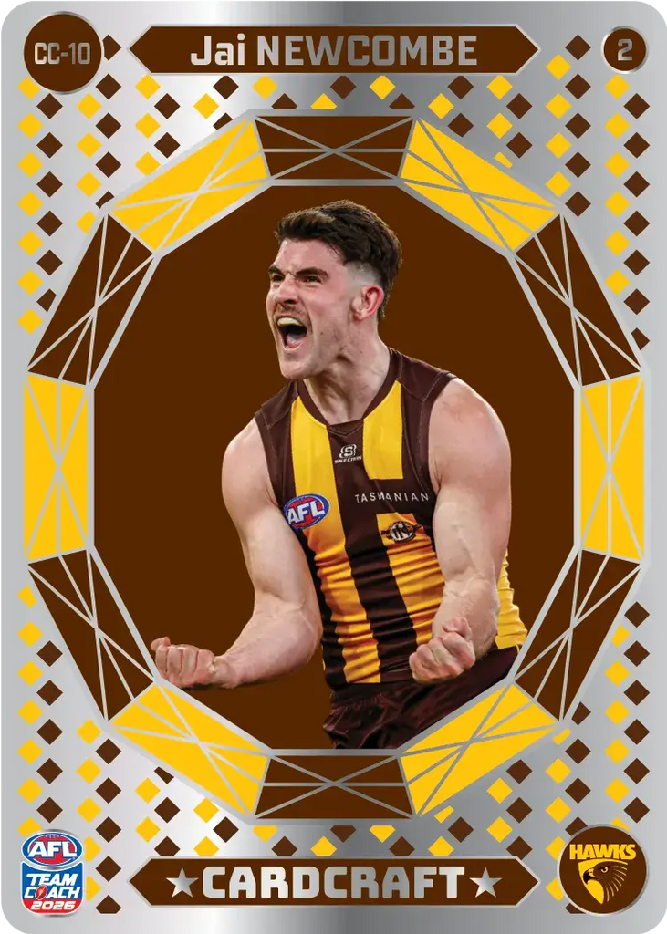 Teamcoach 2026 Card Craft CC-10 Jai Newcombe #2 - Hawthorn Hawks