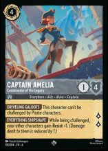 Lorcana Azurite Sea Captain Amelia - Commander of the Legacy #192/204 Super Rare