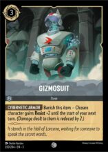 Disney Lorcana: Into the Inklands set 3. Gizmosuit common trading card.
