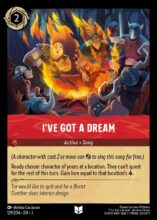 Disney Lorcana: Into the Inklands set 3. I've Got a Dream uncommon trading card.
