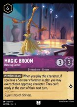 Disney Lorcana: Into the Inklands set 3. Magic Broom "Dancing Duster" uncommon trading card.
