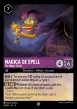 Disney Lorcana: Into the Inklands set 3. Magica De Spell "Midas Touch" super rare trading card.