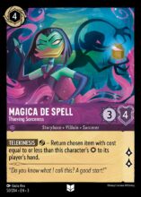 Disney Lorcana: Into the Inklands set 3. Magica De Spell "Thieving Sorceress" uncommon trading card.