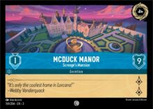 Disney Lorcana: Into the Inklands set 3. McDuck Manor "Scrooge's Mansion" common trading card.
