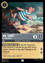 Disney Lorcana: Into the Inklands set 3. Mr Smee "Bumbling Mate" uncommon trading card.