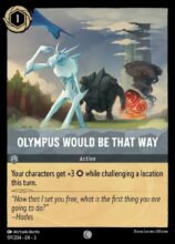 Disney Lorcana: Into the Inklands set 3. Olympus Would be That Way common trading card.