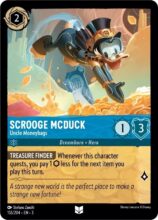 Disney Lorcana: Into the Inklands set 3. Scrooge McDuck "Uncle Moneybags" uncommon trading card.