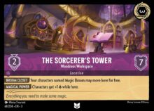 Disney Lorcana: Into the Inklands set 3. The Sorcerer's Tower "Wondrous Workspace" uncommon trading card.