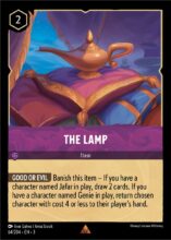 Disney Lorcana: Into the Inklands set 3. The Lamp rare trading card.