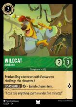 Disney Lorcana: Into the Inklands set 3. Wildcat "Mechanic" uncommon trading card.
