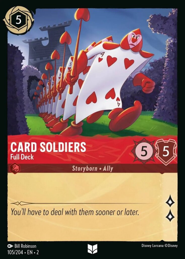 Lorcana - Floodborn - #105/204 - Card Soldiers - Full Deck - Uncommon Funporium Lorcana - Floodborn - #105/204 - Card Soldiers - Full Deck - Uncommon Funporium