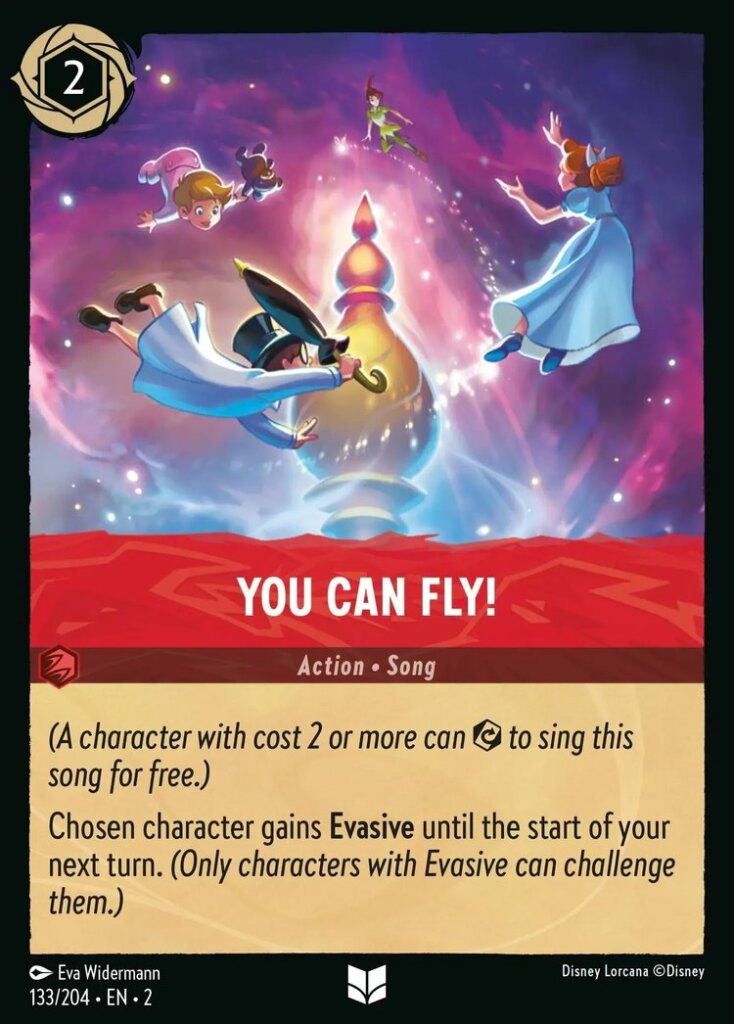 Disney Lorcana Set 2 Rise of the Floodborn. You Can Fly! uncommon trading card.