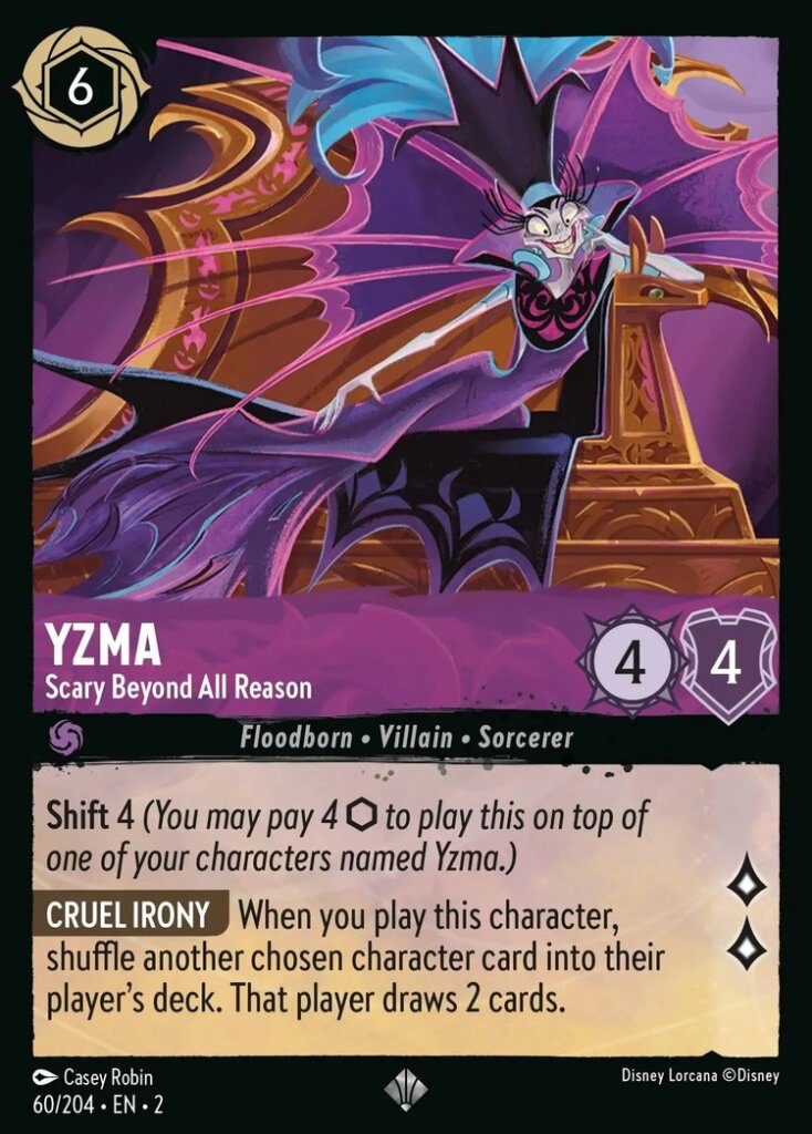 Lorcana - Floodborn - #60/204 - Yzma - Scary Beyond All Reason - Super Funporium Lorcana - Floodborn - #60/204 - Yzma - Scary Beyond All Reason - Super Funporium