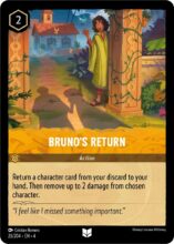 Disney Lorcana set 4 Ursula's Return. Bruno's Return uncommon trading card.