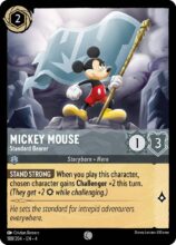 Disney Lorcana set 4 Ursula's Return. Mickey Mouse "Standard Bearer" common trading card.