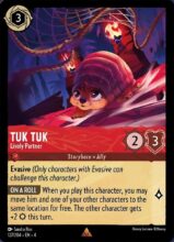 Disney Lorcana set 4 Ursula's Return. Tuk Tuk "Lively Partner" rare trading card.