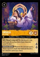 Disney Lorcana set 4 Ursula's Return. Ursula "Eric's Bride" rare trading card.
