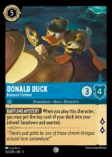 Disney Lorcana set 5 Shimmering Skies. Donald Duck "Focused Flatfoot" common trading card.