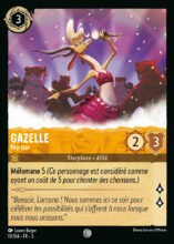 Disney Lorcana set 5 Shimmering Skies. Gazelle "Pop Star" common trading card.