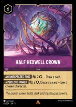 Disney Lorcana set 5 Shimmering Skies. Half Hexwell Crown rare trading card.