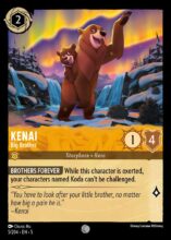 Disney Lorcana set 5 Shimmering Skies. Kenai "Big Brother" common trading card.