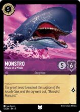 Disney Lorcana set 5 Shimmering Skies. Monstro "Whale of a Whale" uncommon trading card.