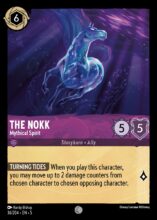 Disney Lorcana set 5 Shimmering Skies. The Nokk "Mythical Spirit" common trading card.